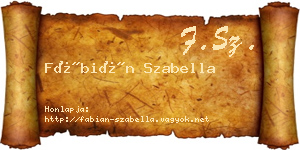 Fábián Szabella névjegykártya
